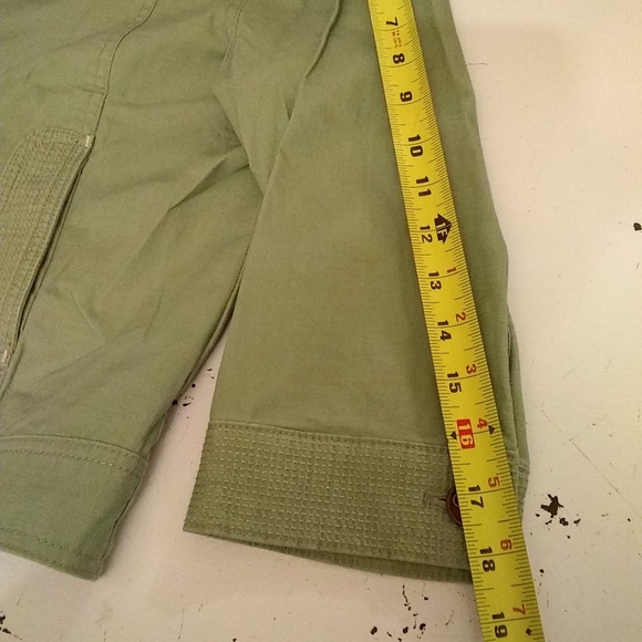 Cappagallo Jeans Jacket Crop Light Weight Denim Spandex Light Green S/40 - Picture 5 of 7